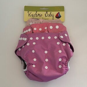 Kashmir Baby Reusable Organic Diapers Pink NWT